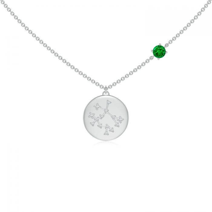 Emerald Gemini Constellation Medallion 