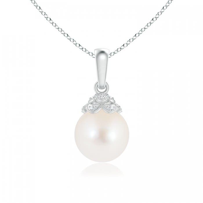 Freshwater Cultured Pearl Pendant with 
