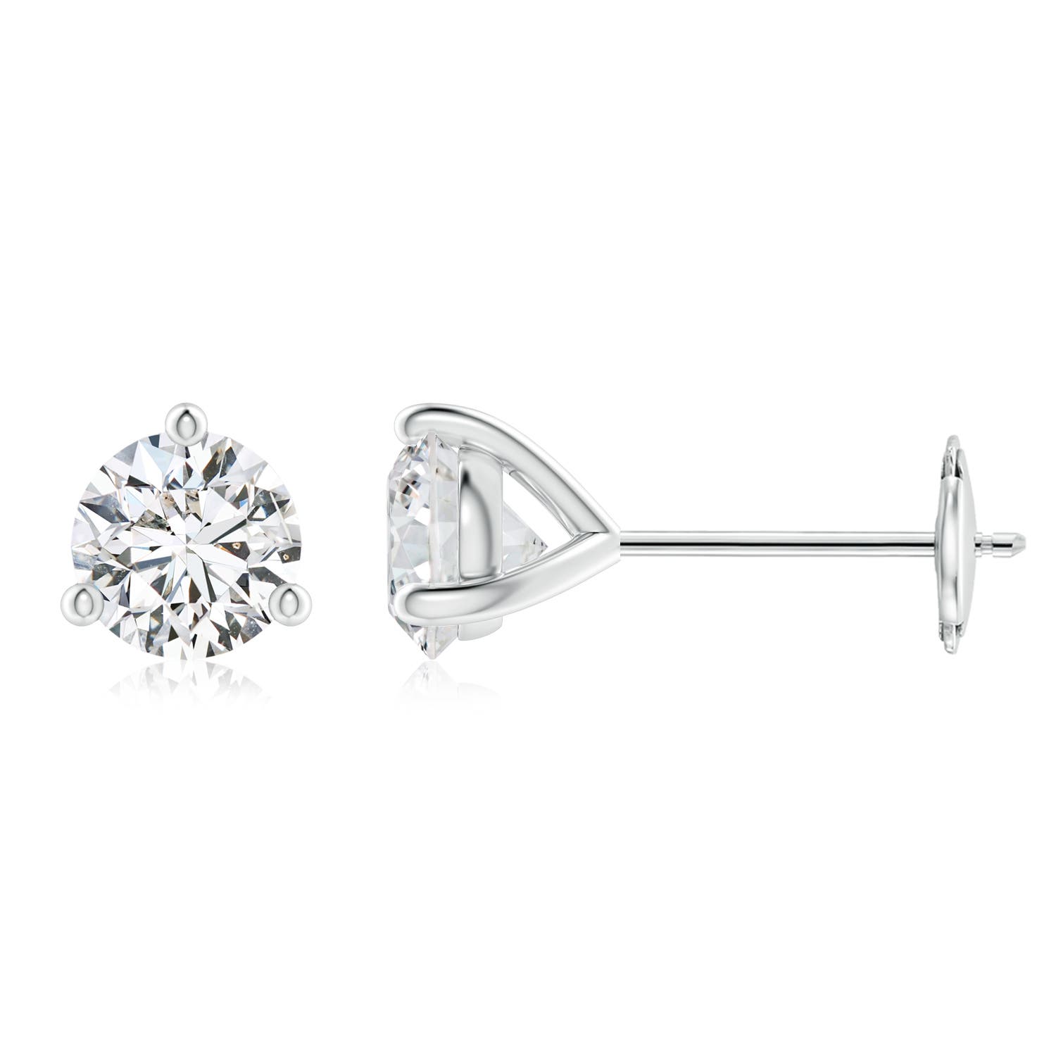 Prong Set Round Diamond Martini Stud Earrings Angara