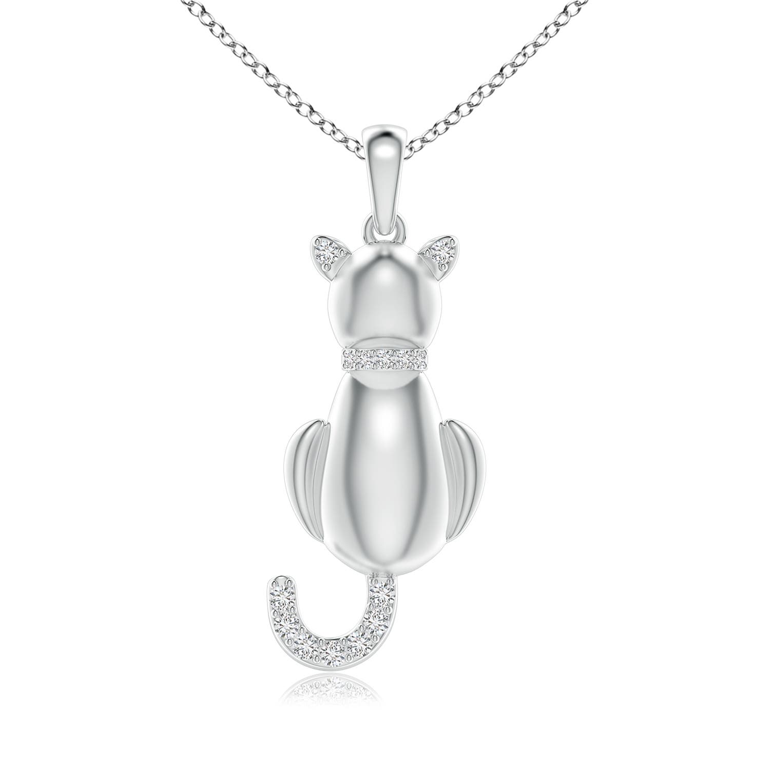 cat diamond pendant
