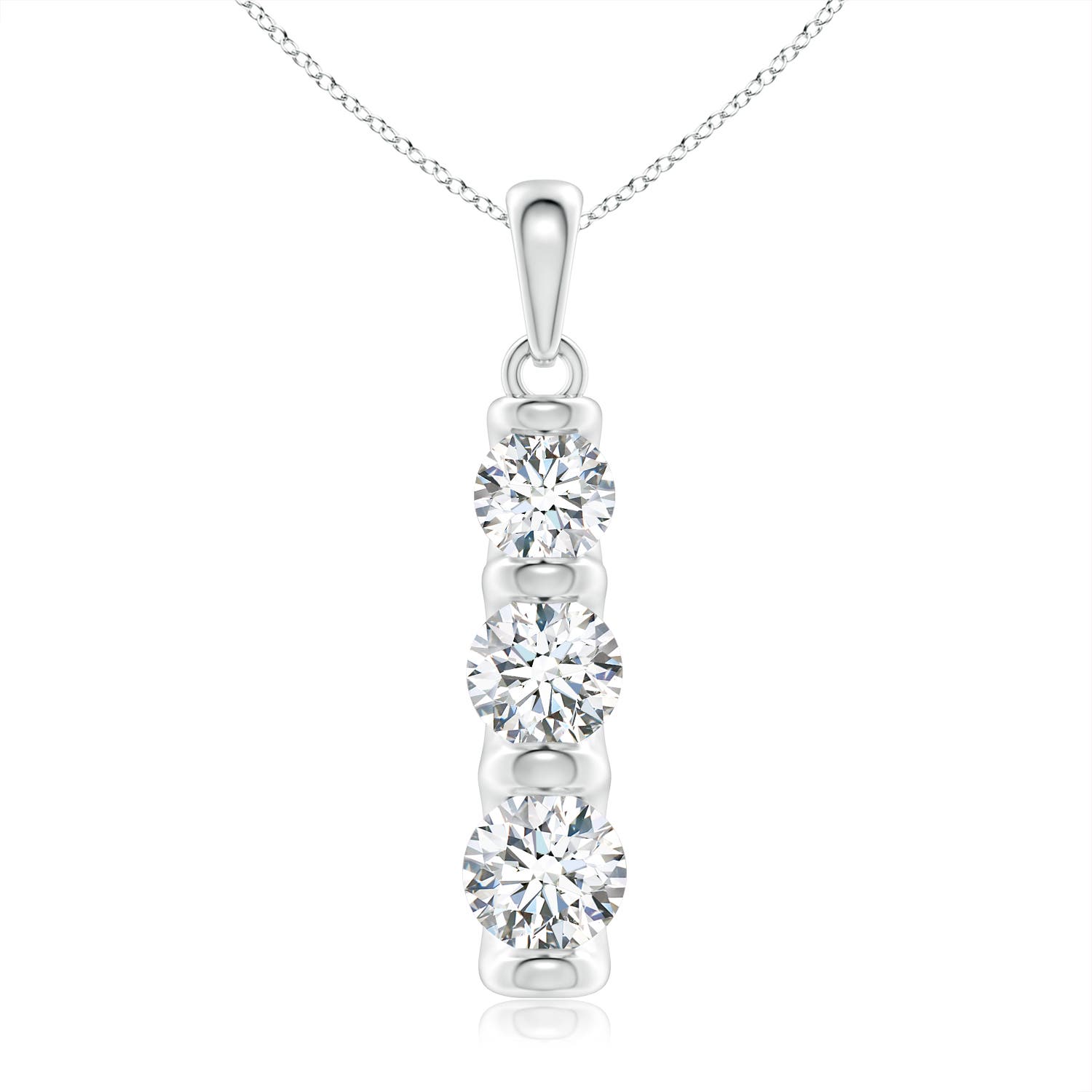 Three Stone Diamond Journey Pendant Angara Canada