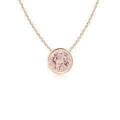 Bezel-Set Round Morganite Solitaire Pendant