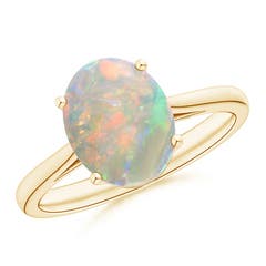 Oval Solitaire Opal Cocktail Ring