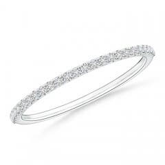Classic Split Prong Diamond Half Eternity Wedding Band