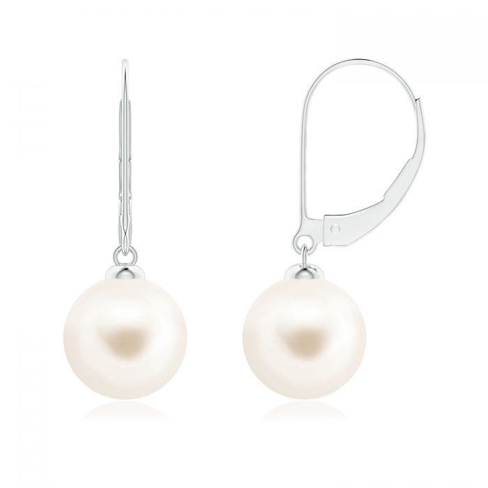 pearl earrings leverback