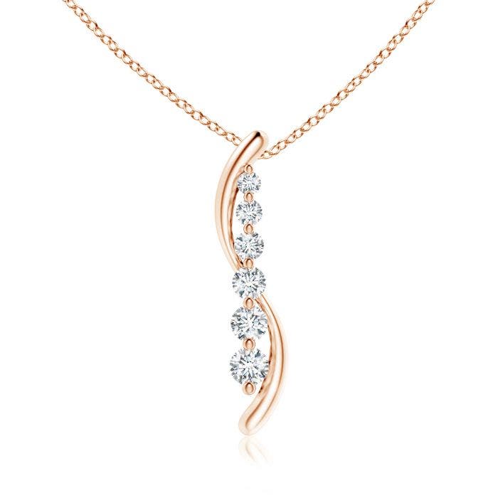 Six Stone Diamond Journey Necklace | Angara
