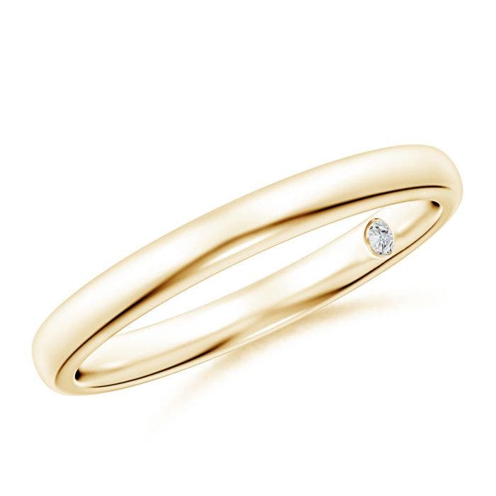 plain gold wedding band for her