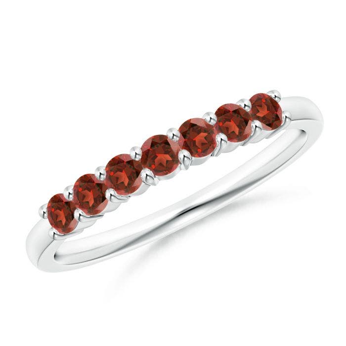 Half Eternity Seven Stone Garnet Wedding Band Angara Product Image
