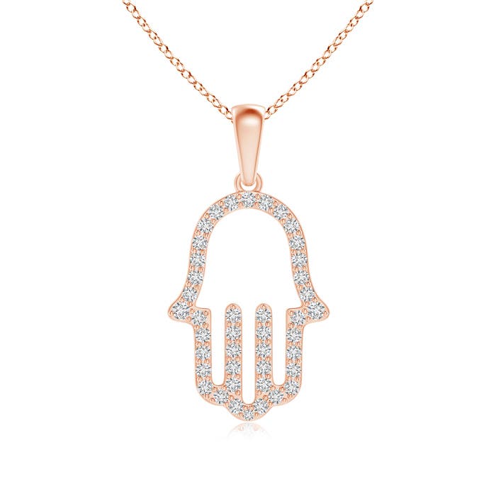 Diamond Hamsa Hand Pendant Angara Image