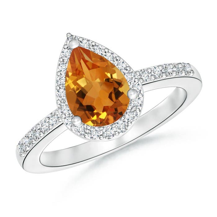 pear citrine ring