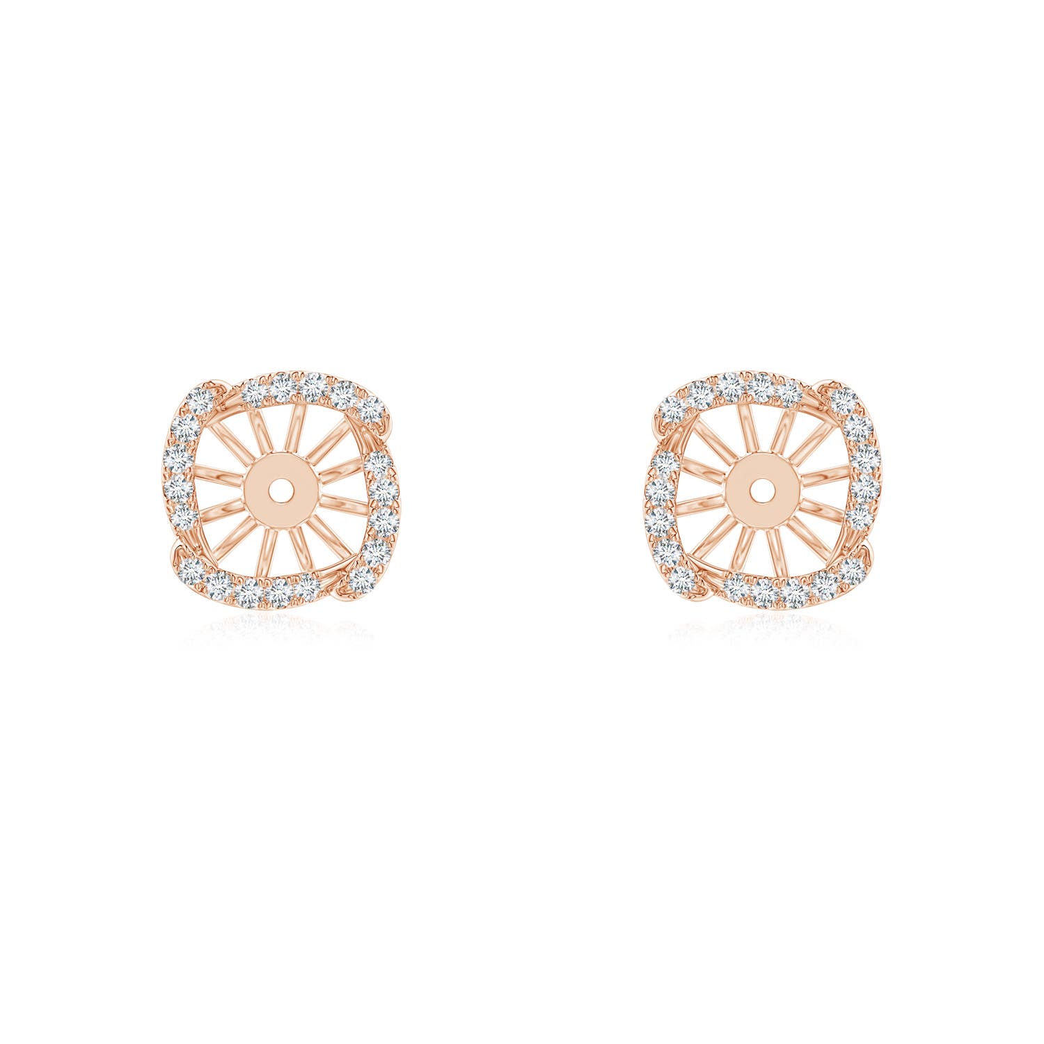 Diamond Studded Pinwheel Earring Jackets