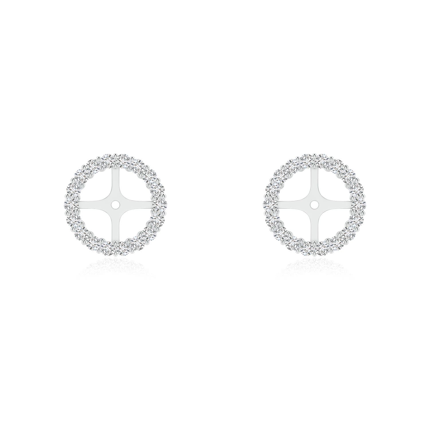 Prong-Set Diamond Halo Earring Jackets