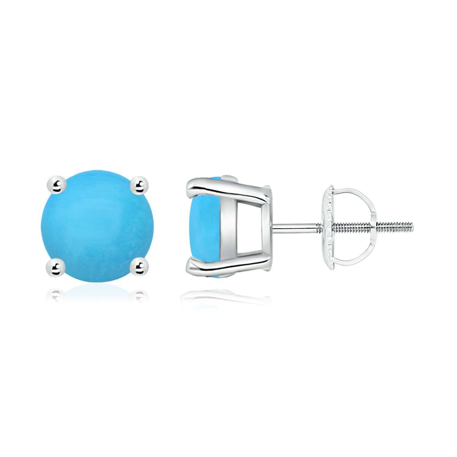 Basket-Set Round Turquoise Studs