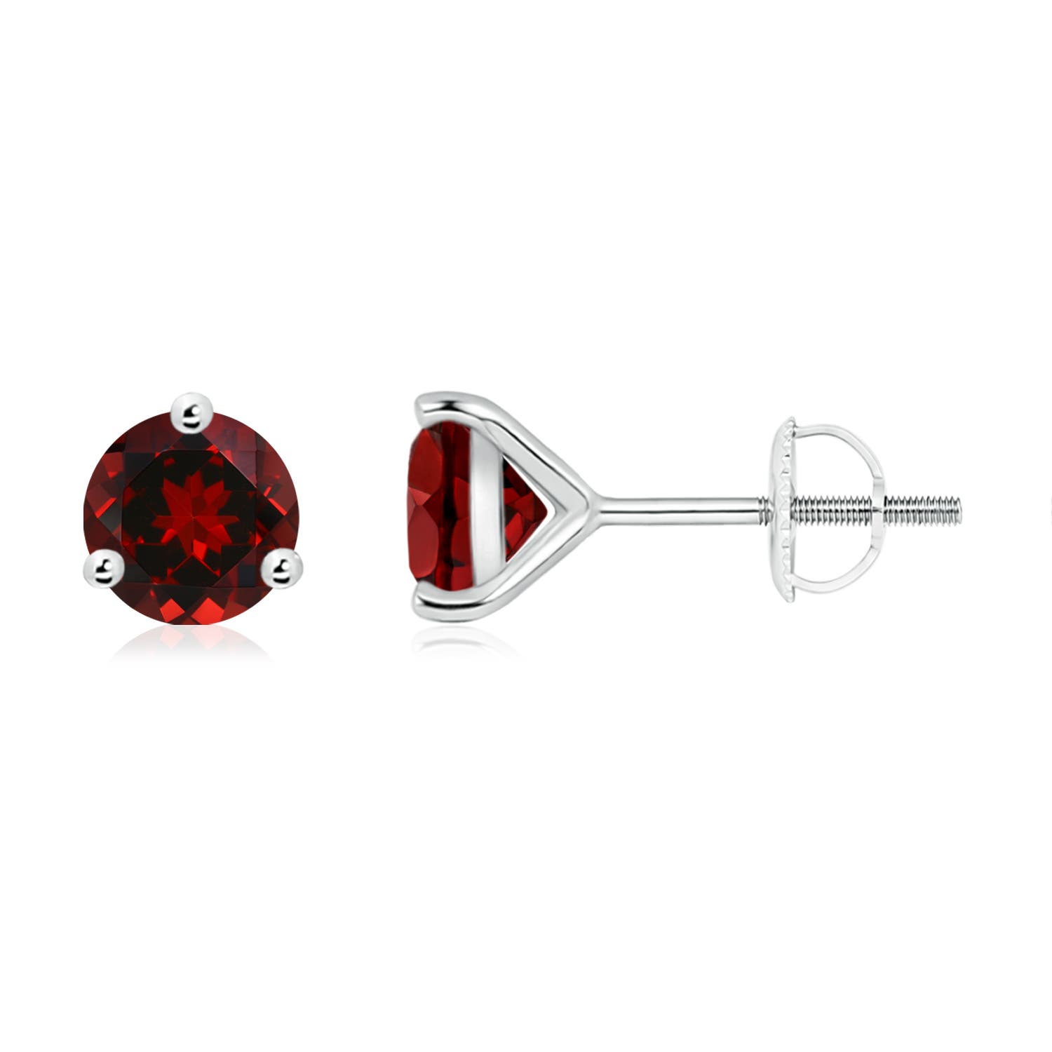 Martini Set Round Garnet Stud Earrings Martini Set Round Garnet Stud Earrings