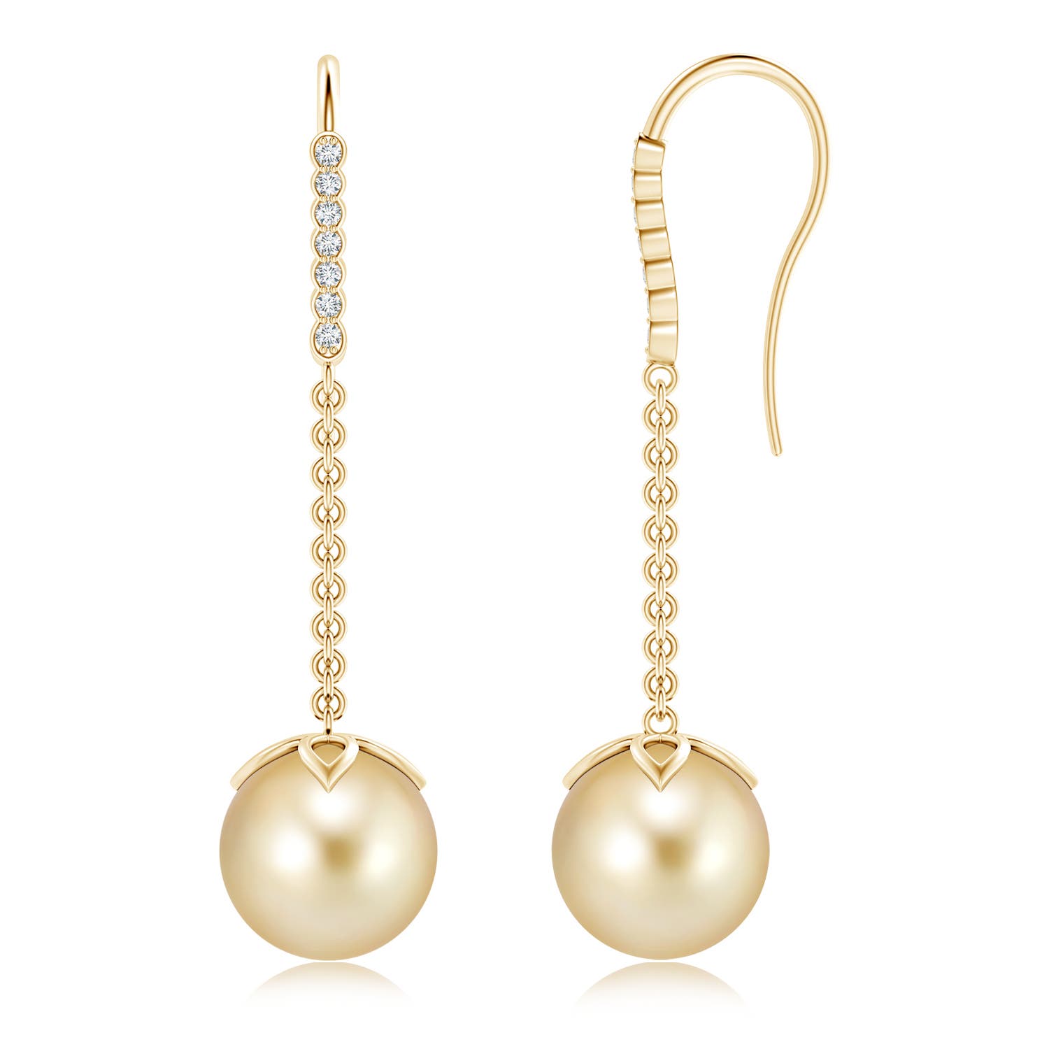 long dangling pearl earrings