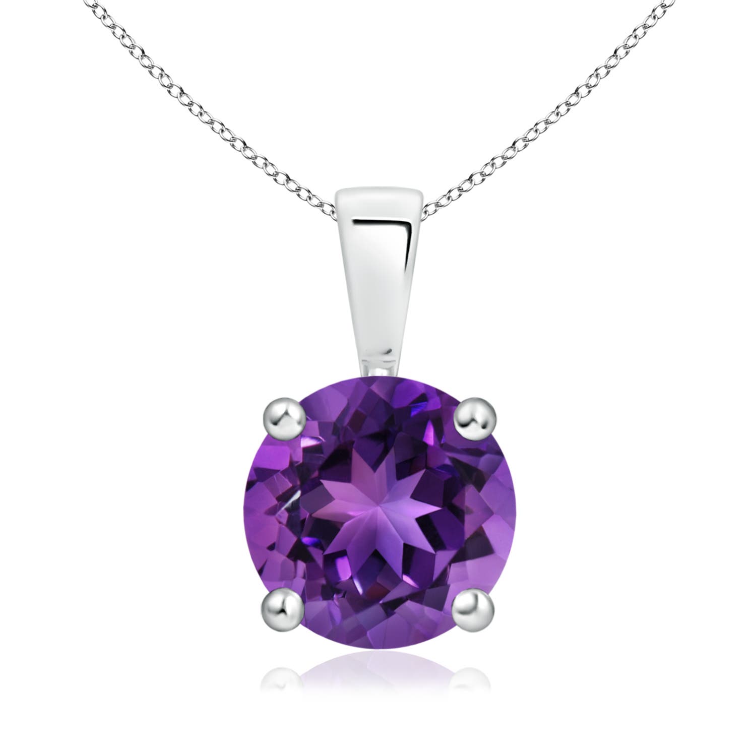 Classic Round Amethyst Solitaire 