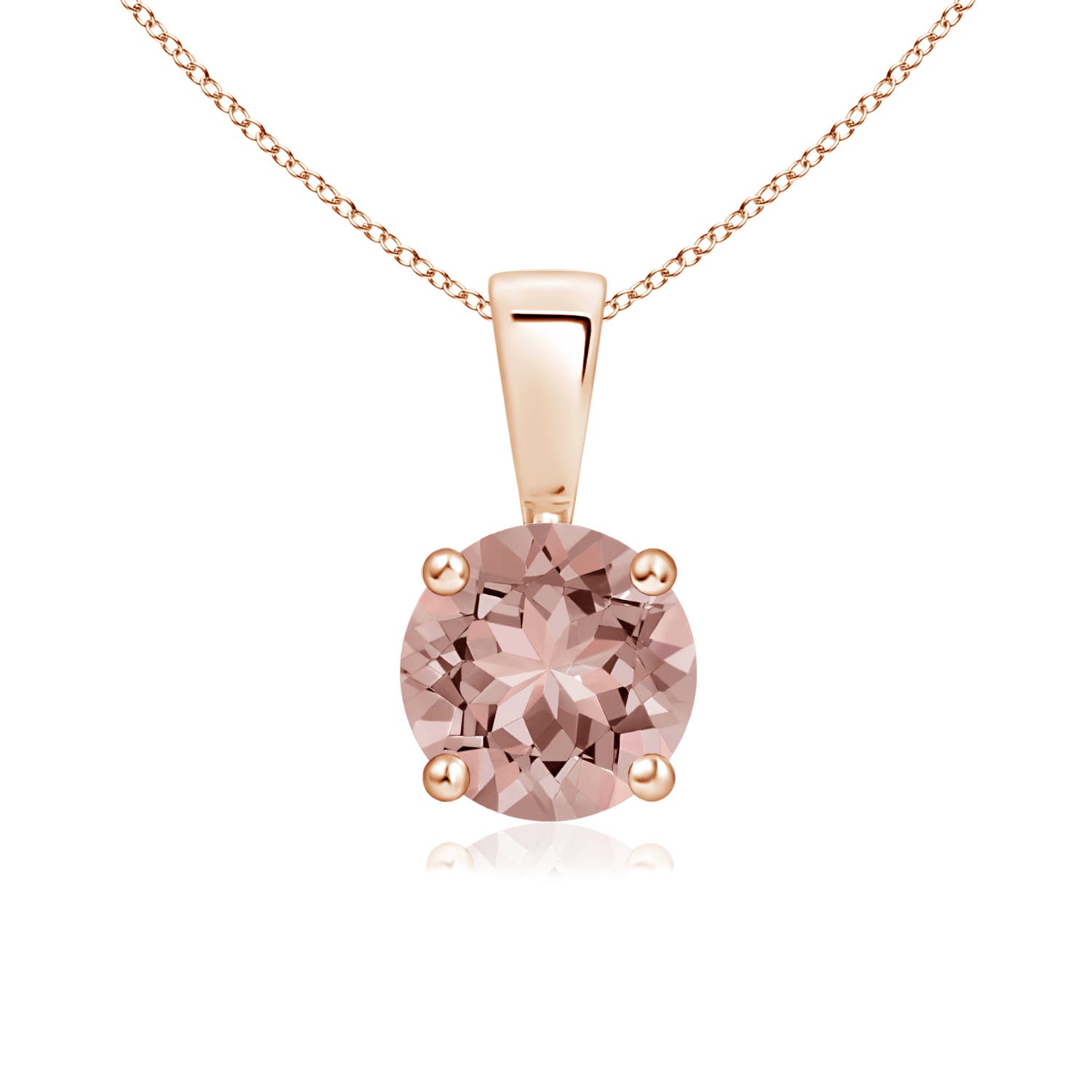 Classic Round Morganite Solitaire 