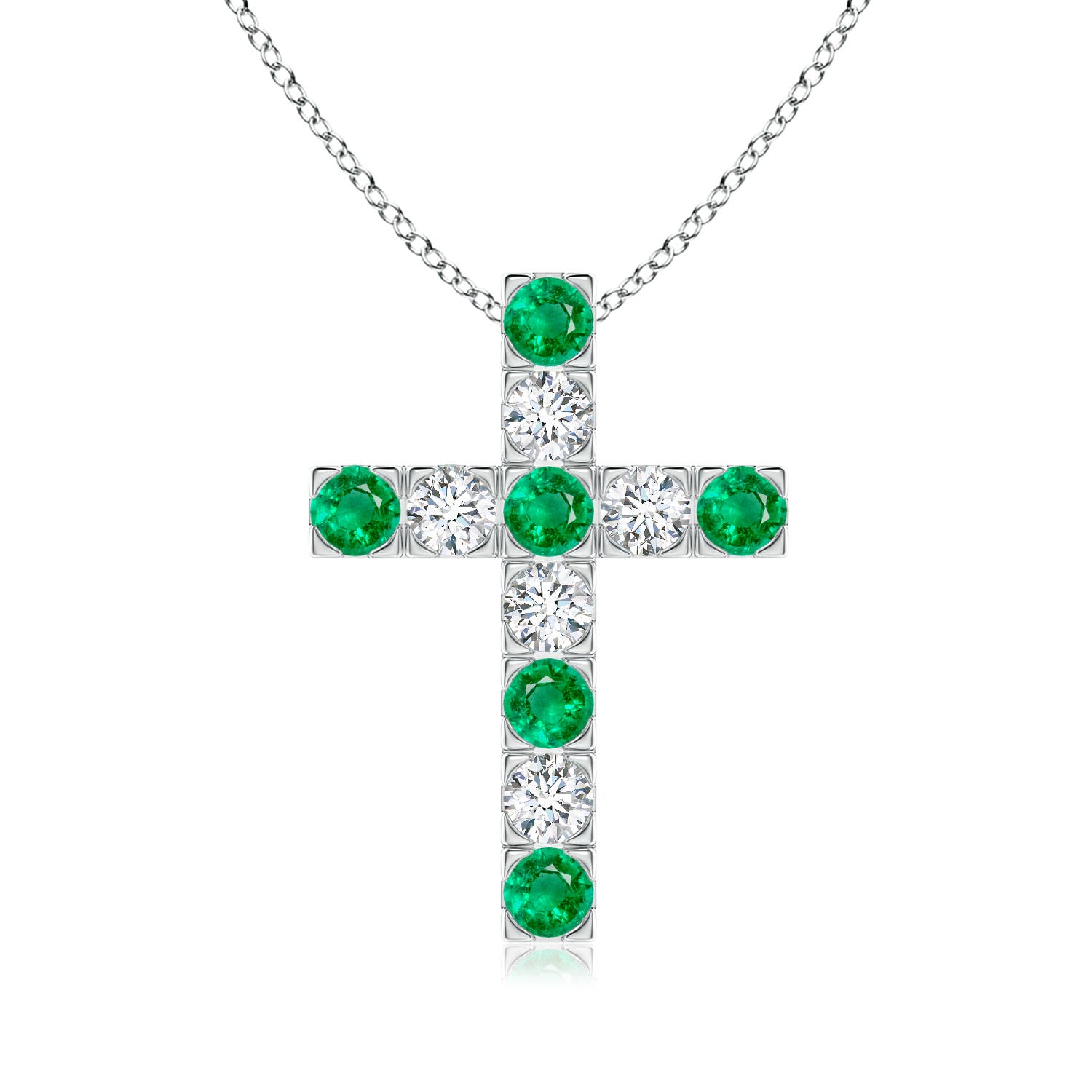 Diamond Cross Pendant Necklace 
