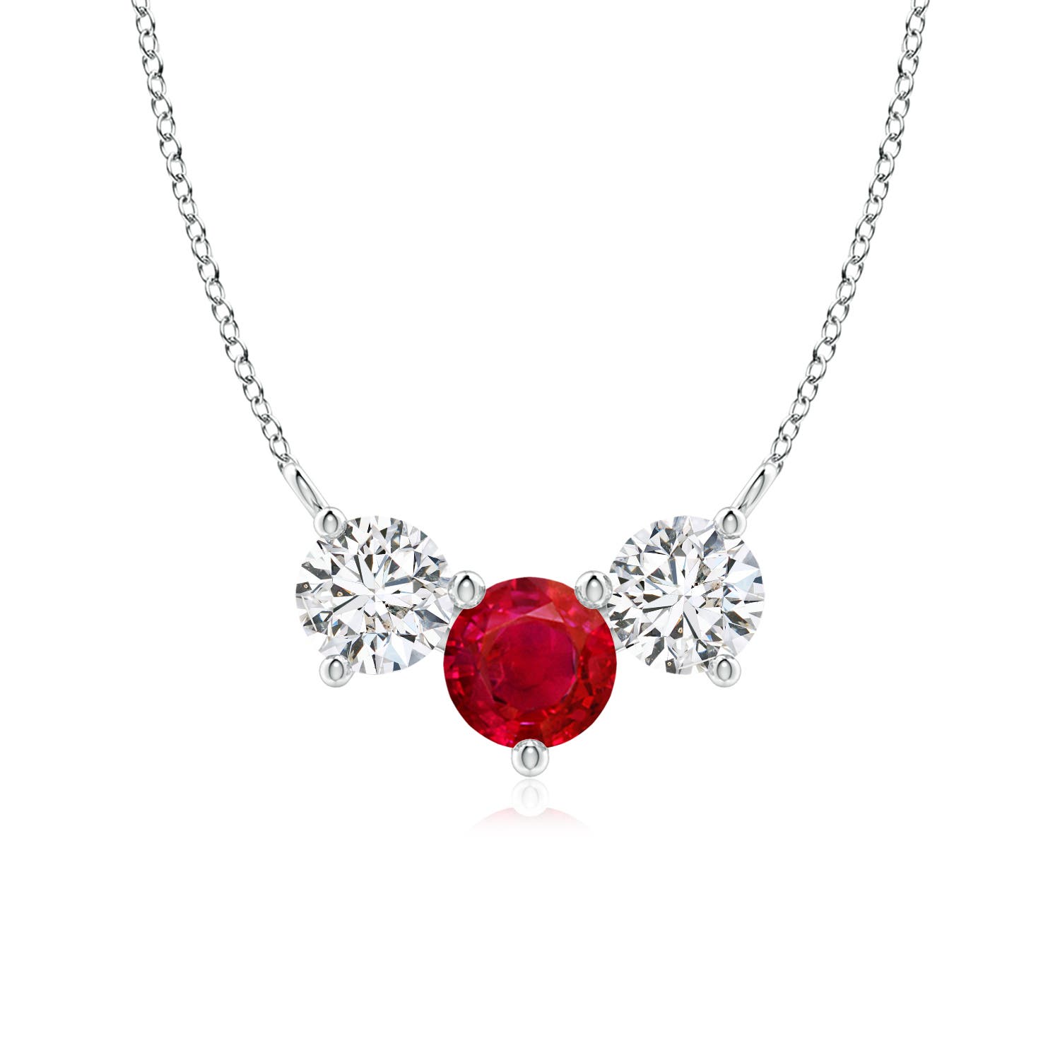 ruby with diamond necklace