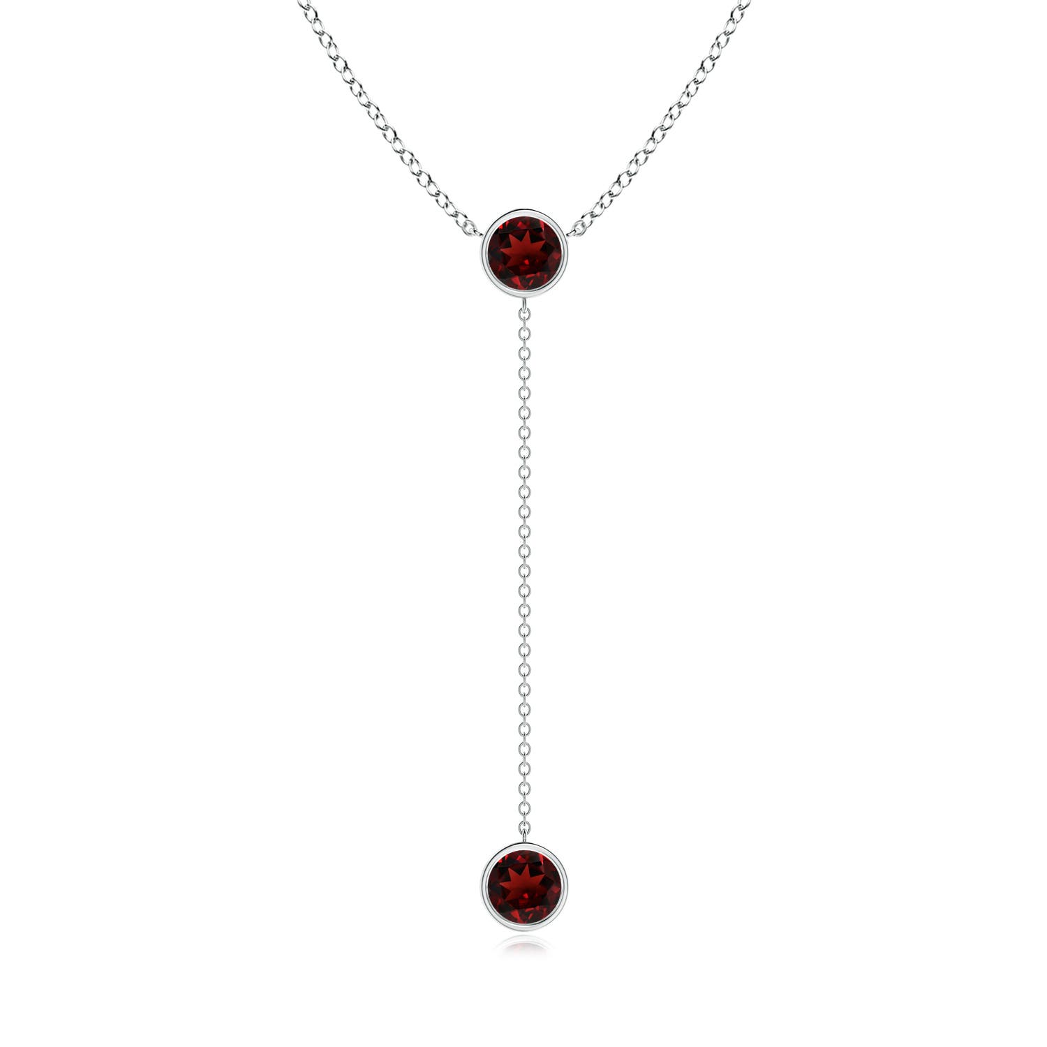 Garnet bezel necklace Clearance