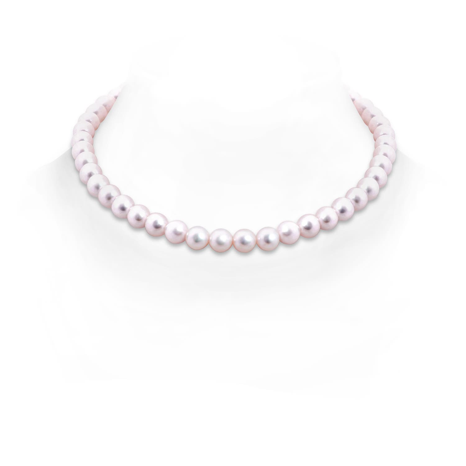 75-8mm 18 Classic Akoya Cultured Pearl Princess Necklace