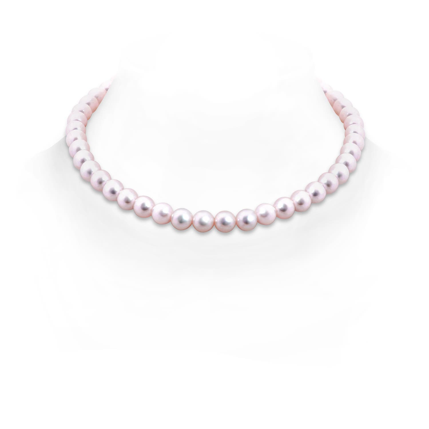 75-8mm 18 Classic Akoya Cultured Pearl Princess Necklace