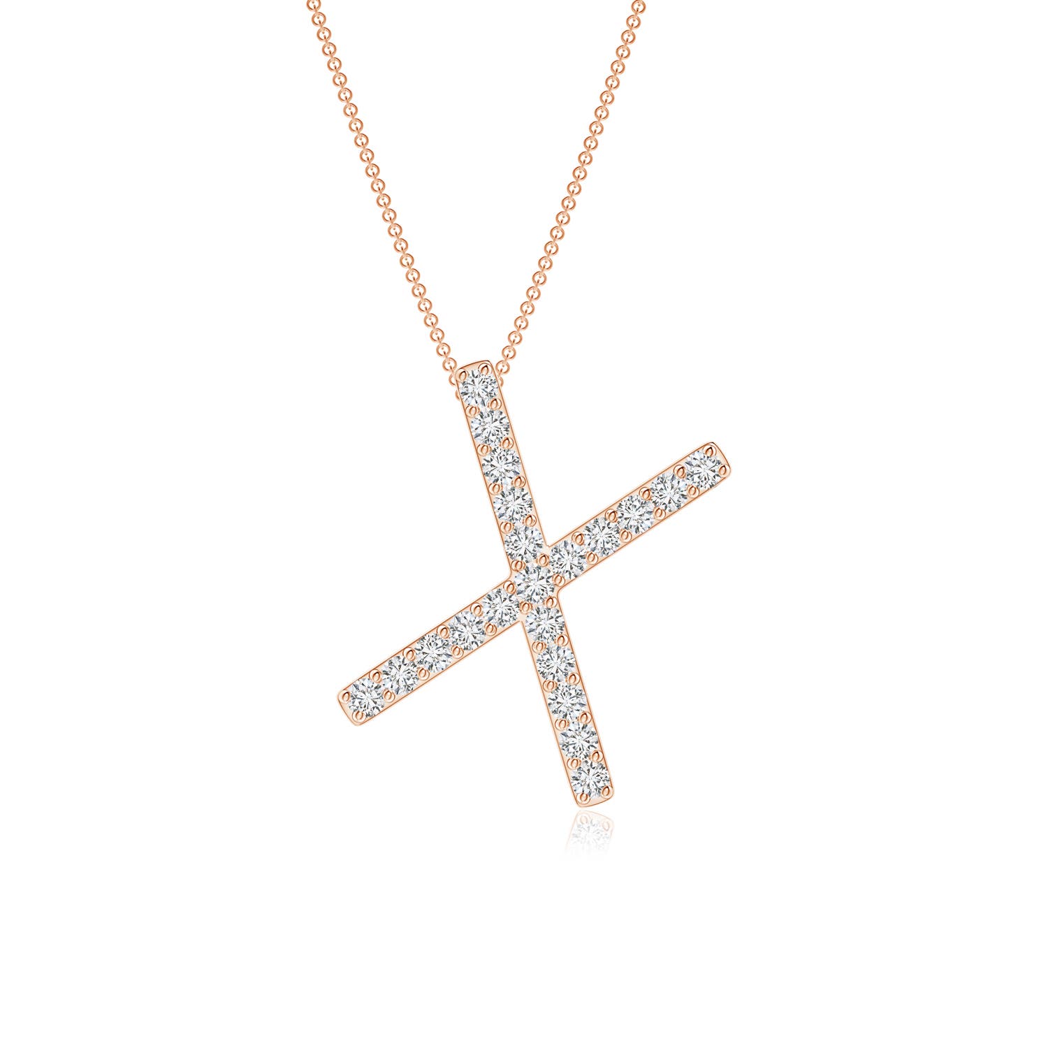 Prong-Set Diamond Capital X Initial Pendant