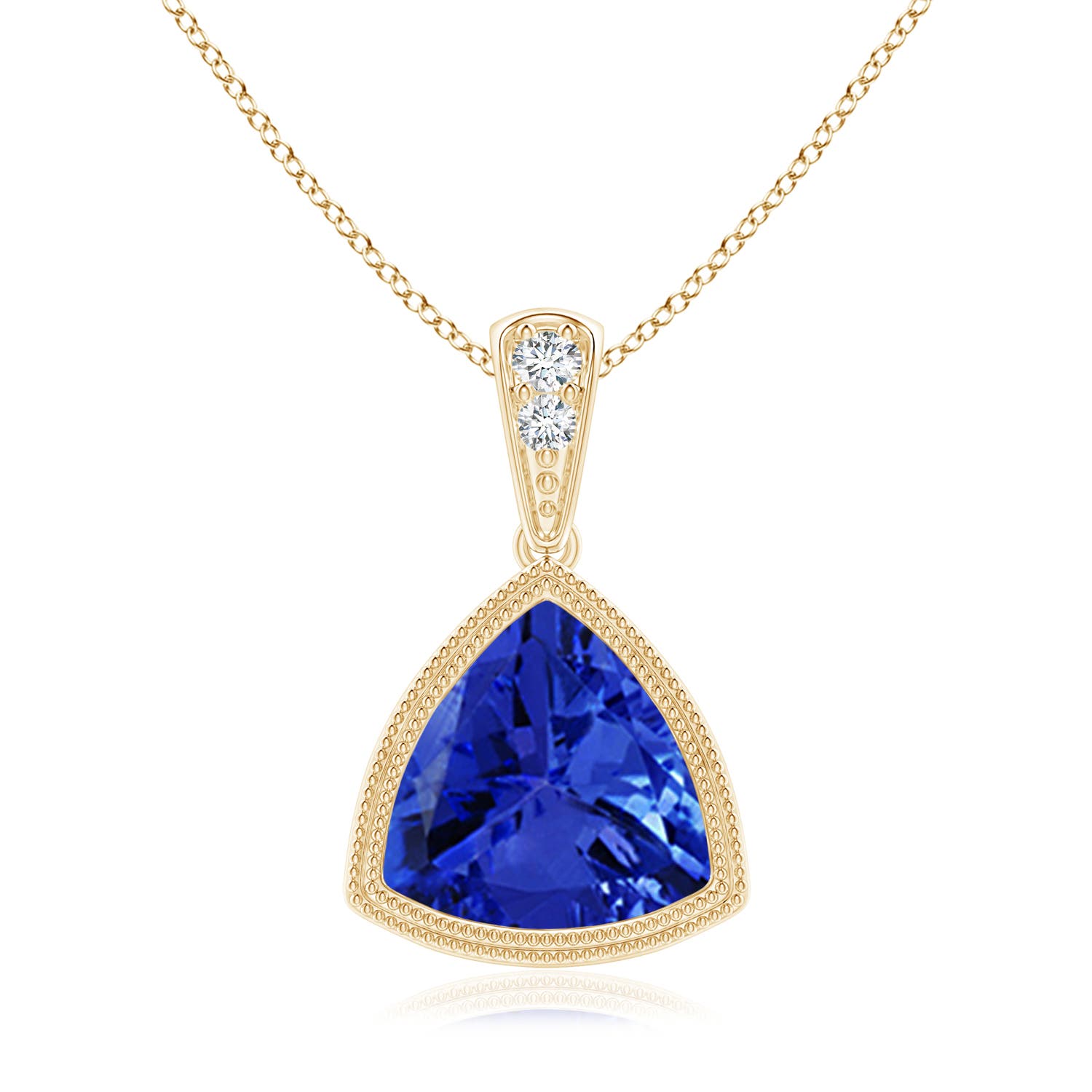 Bezel-Set Trillion Tanzanite Pendant 