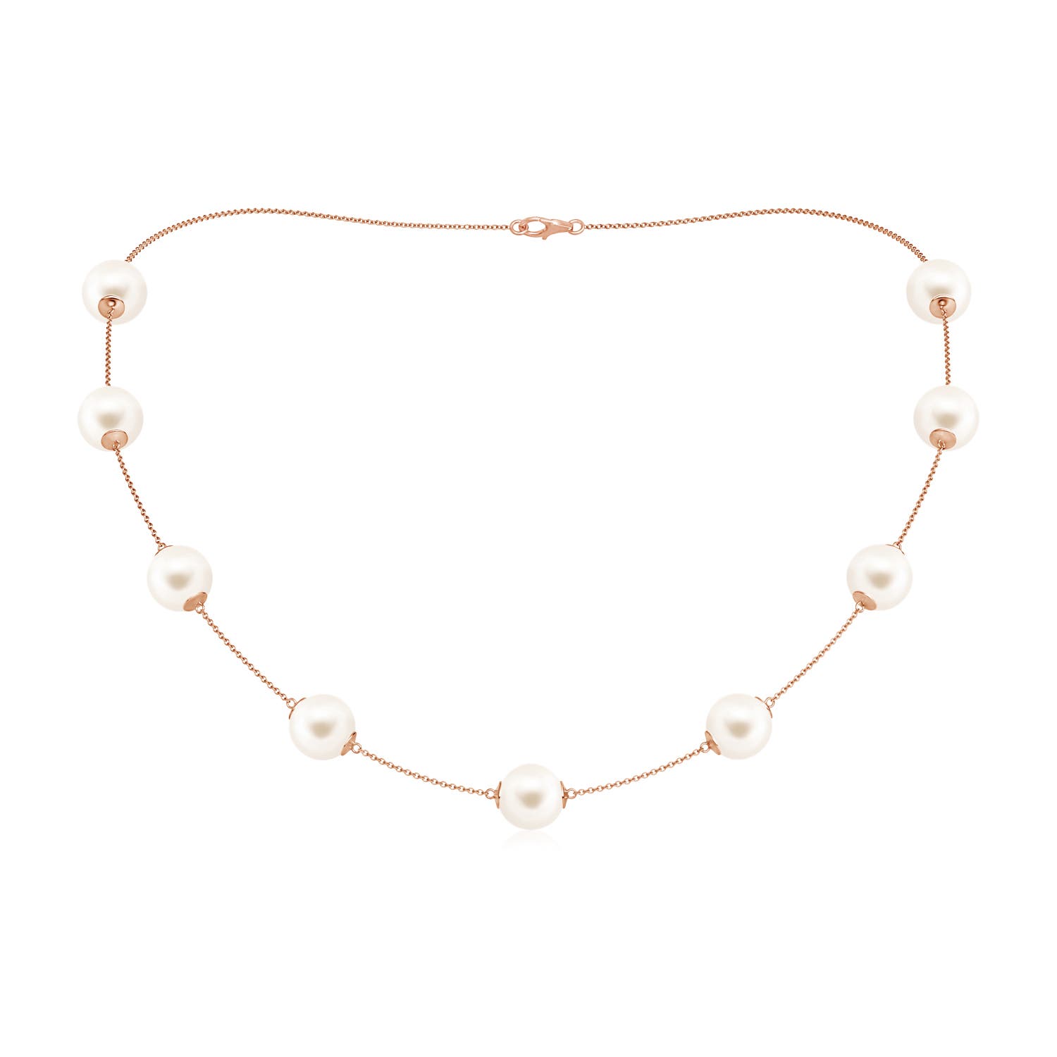 18 Freshwater Cultured Pearl Station Necklace