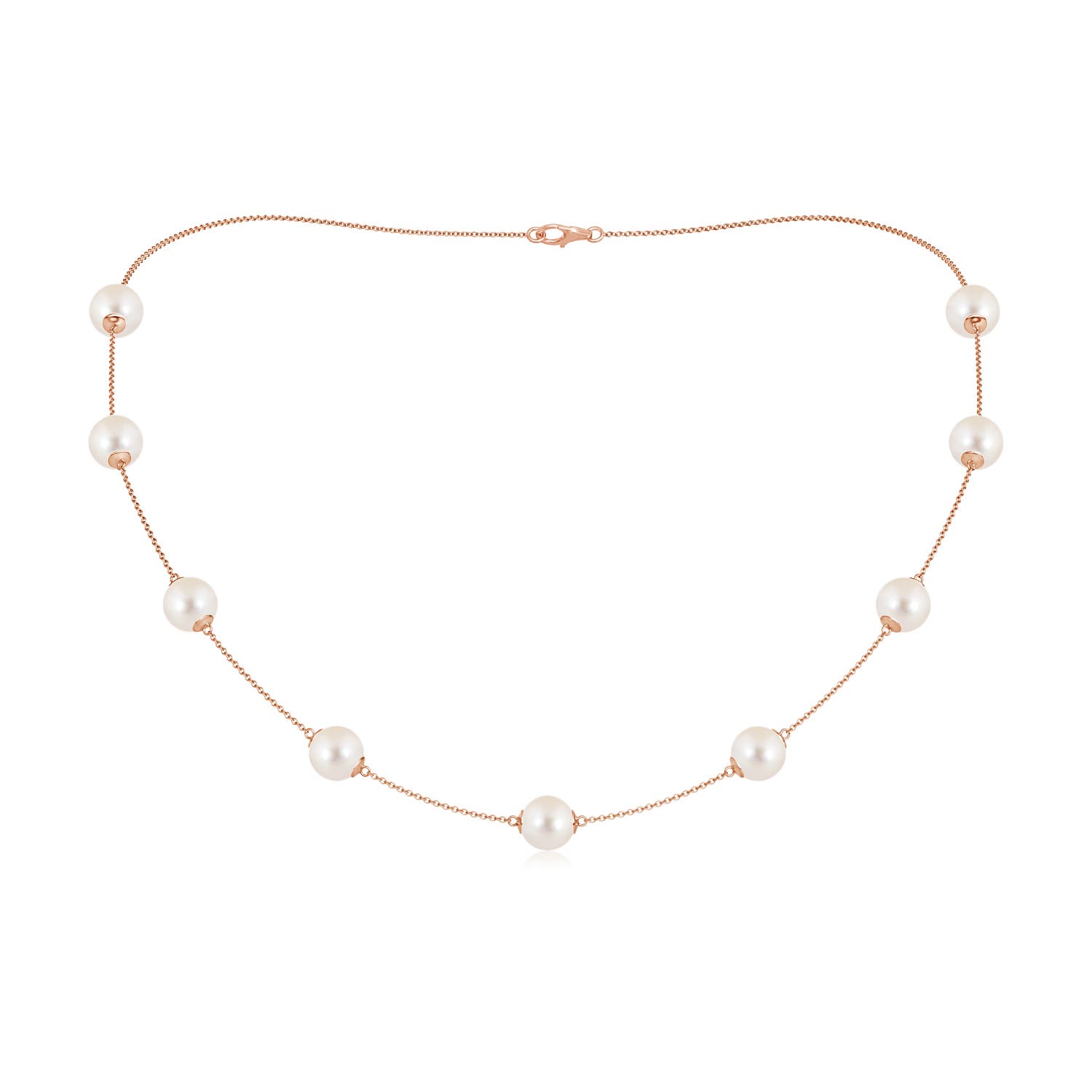 18 Freshwater Cultured Pearl Station Necklace