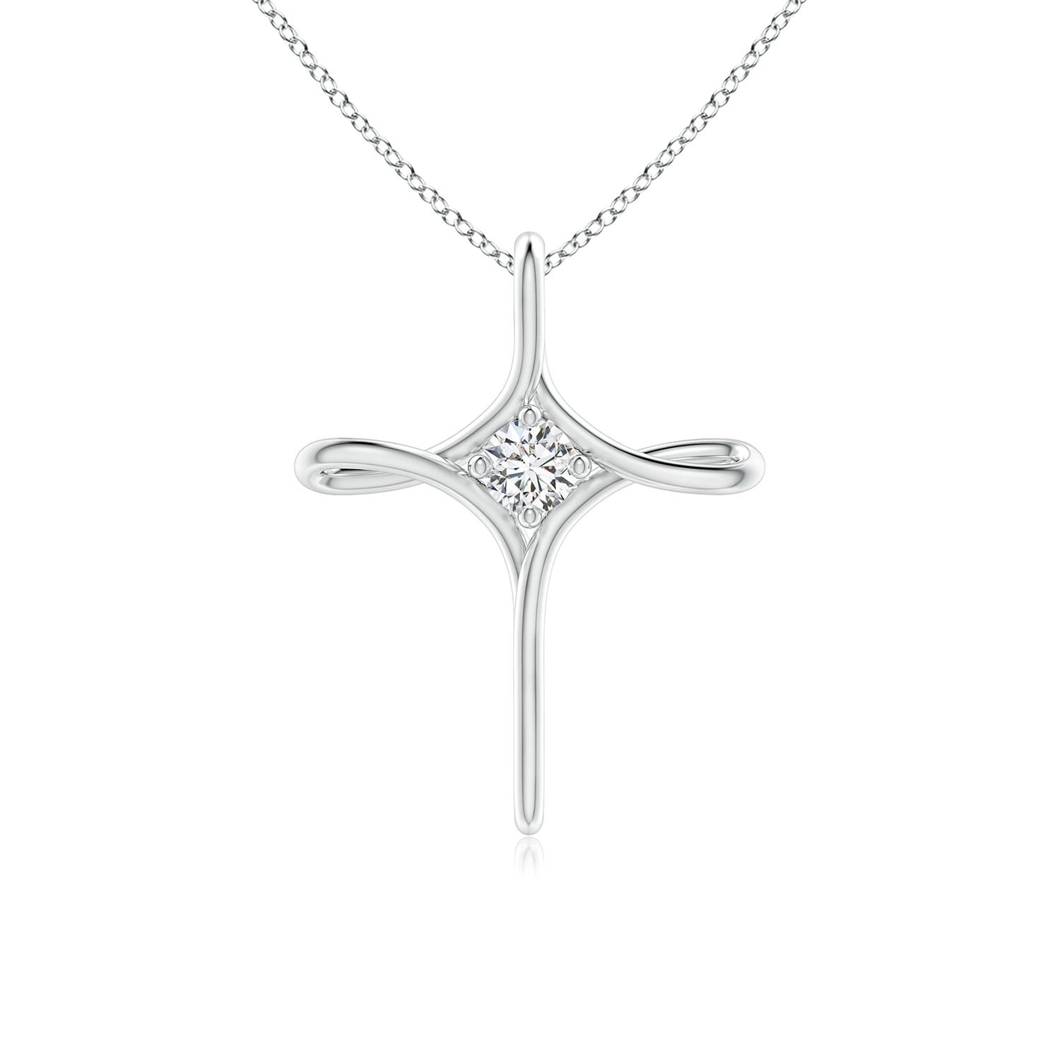 ProngSet Diamond Infinity Cross Pendant Angara