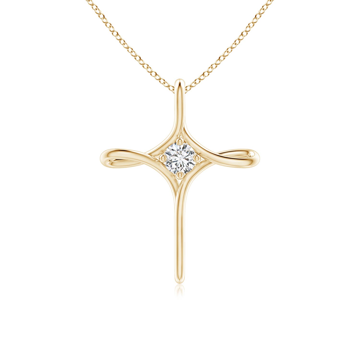 Prong-Set Diamond Infinity Cross 