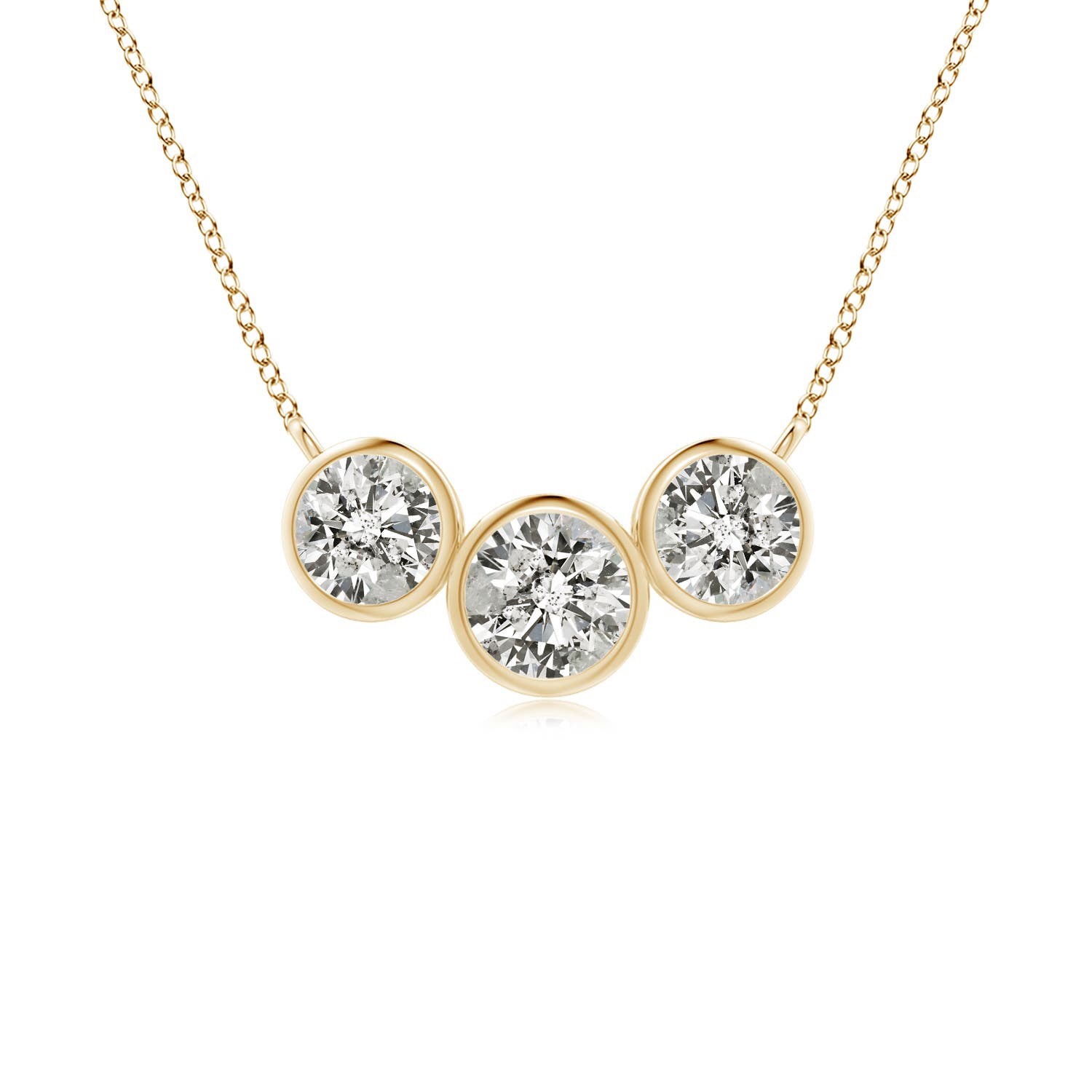Round Diamond Pendant Necklace 