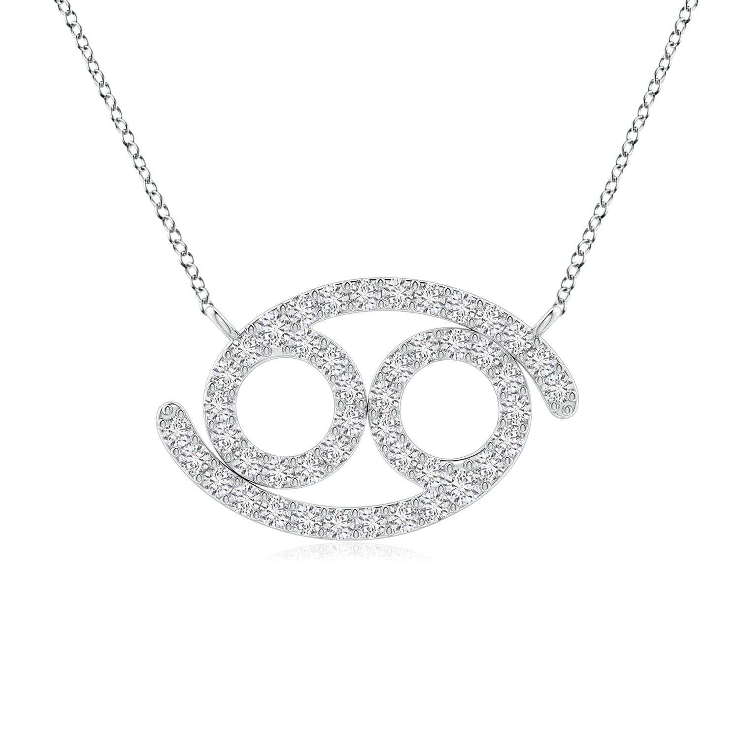 Diamond Cancer Zodiac Sign Pendant