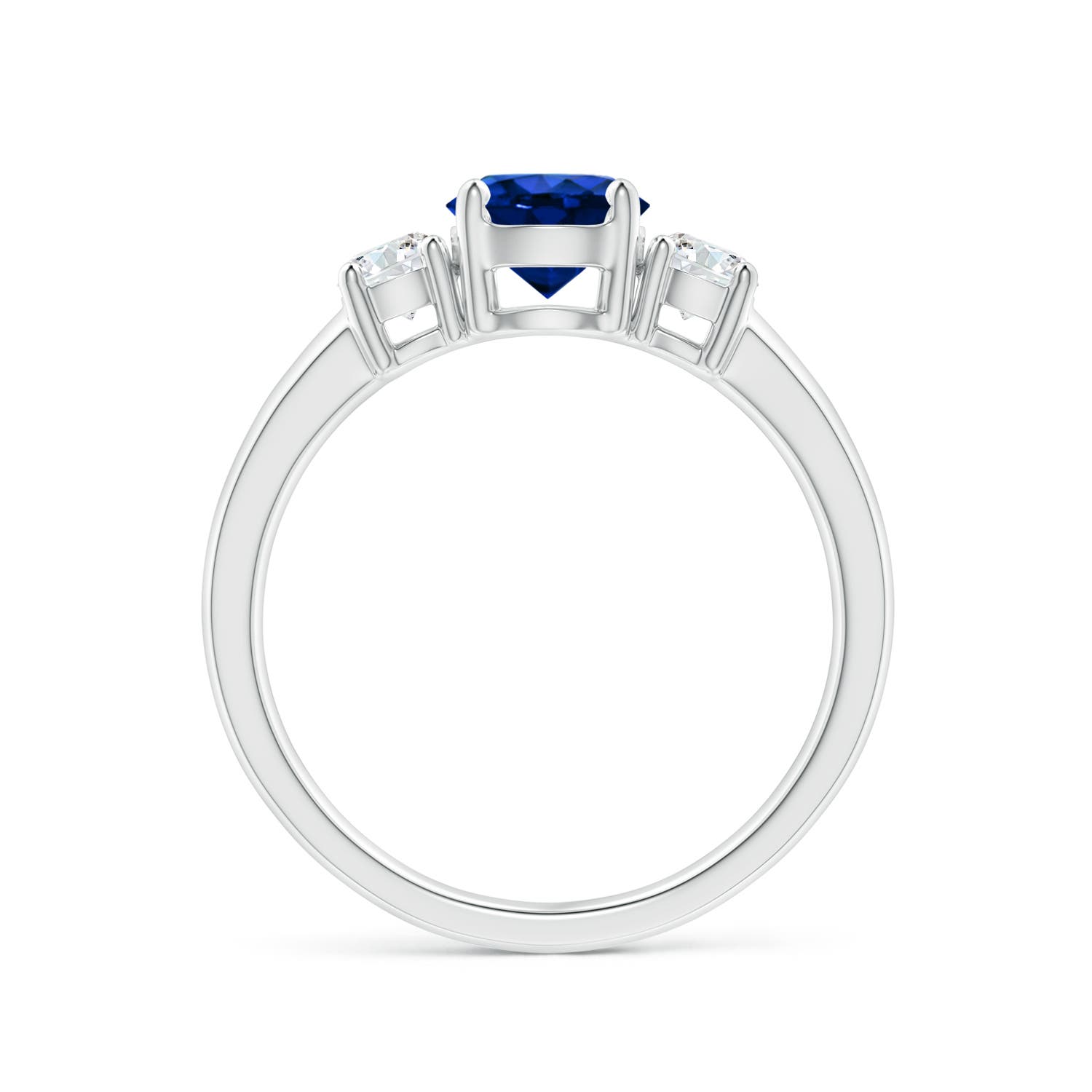 さあやページ　青30本　ティアラ付き ANGARA Blue Sapphire & Diamond Three Stone Engagement Ring