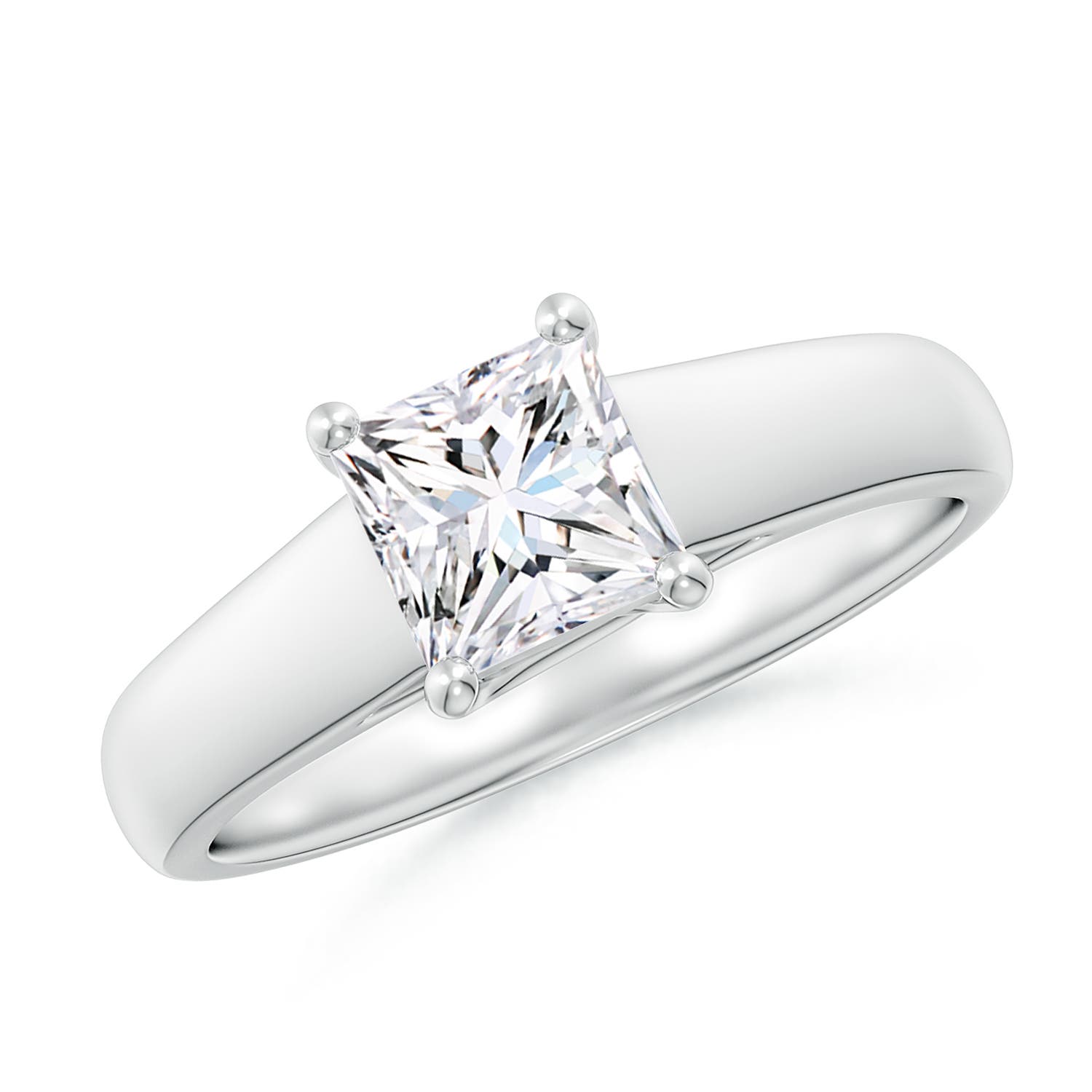 Princess-Cut Diamond Solitaire Engagement Ring