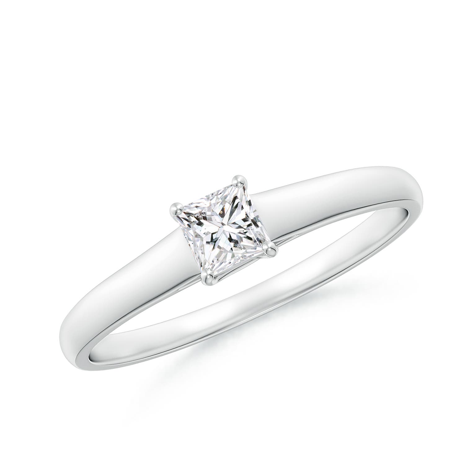 Princess-Cut Diamond Solitaire Engagement Ring