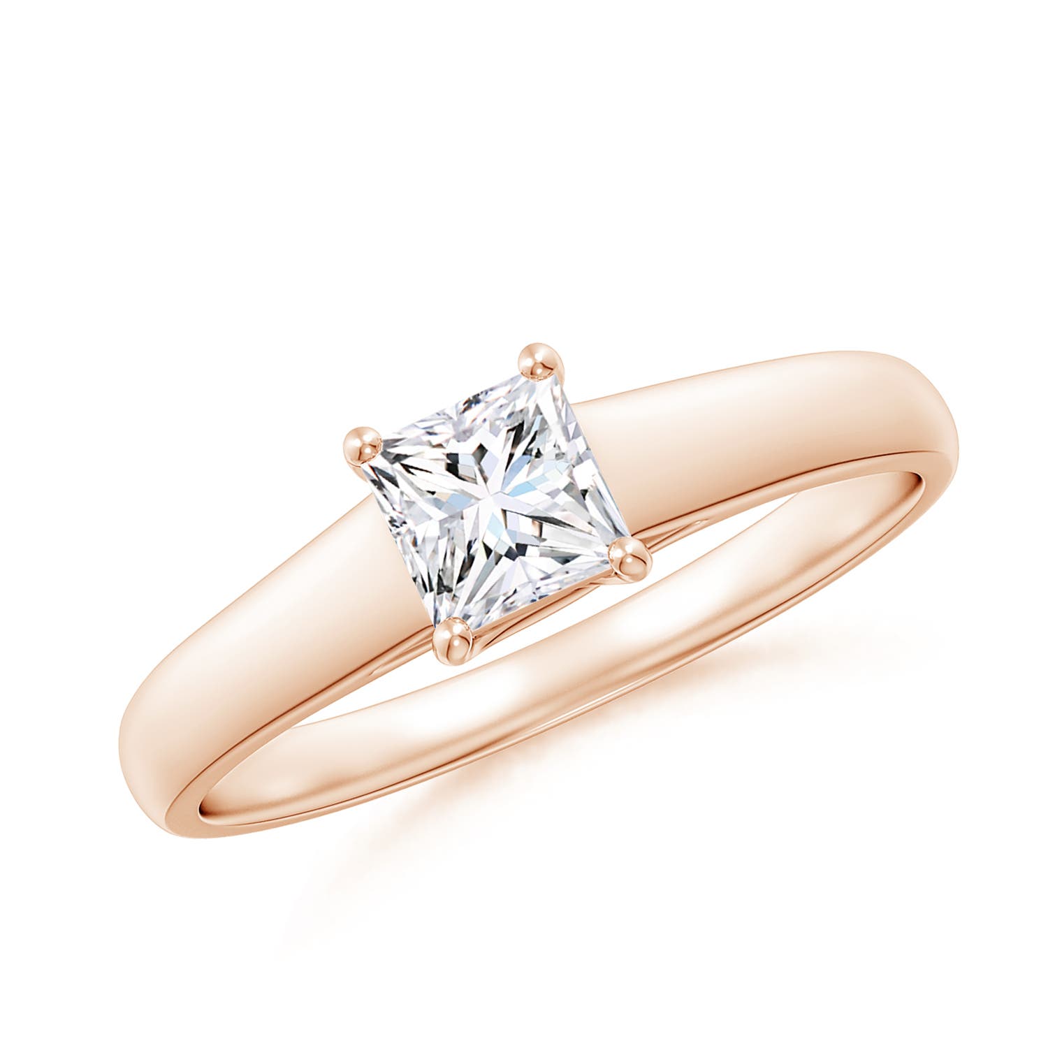 Princess-Cut Diamond Solitaire Engagement Ring