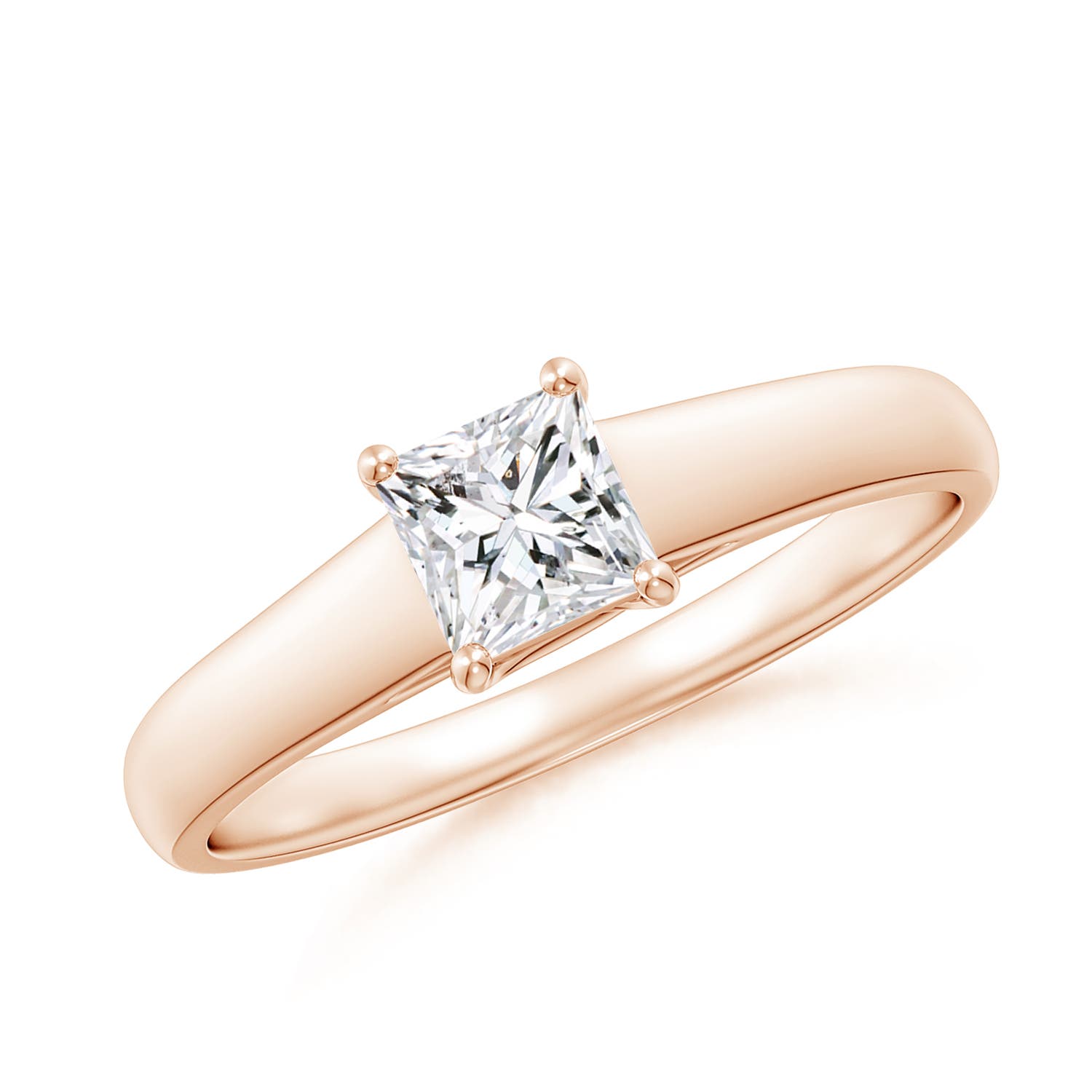 Princess-Cut Diamond Solitaire Engagement Ring