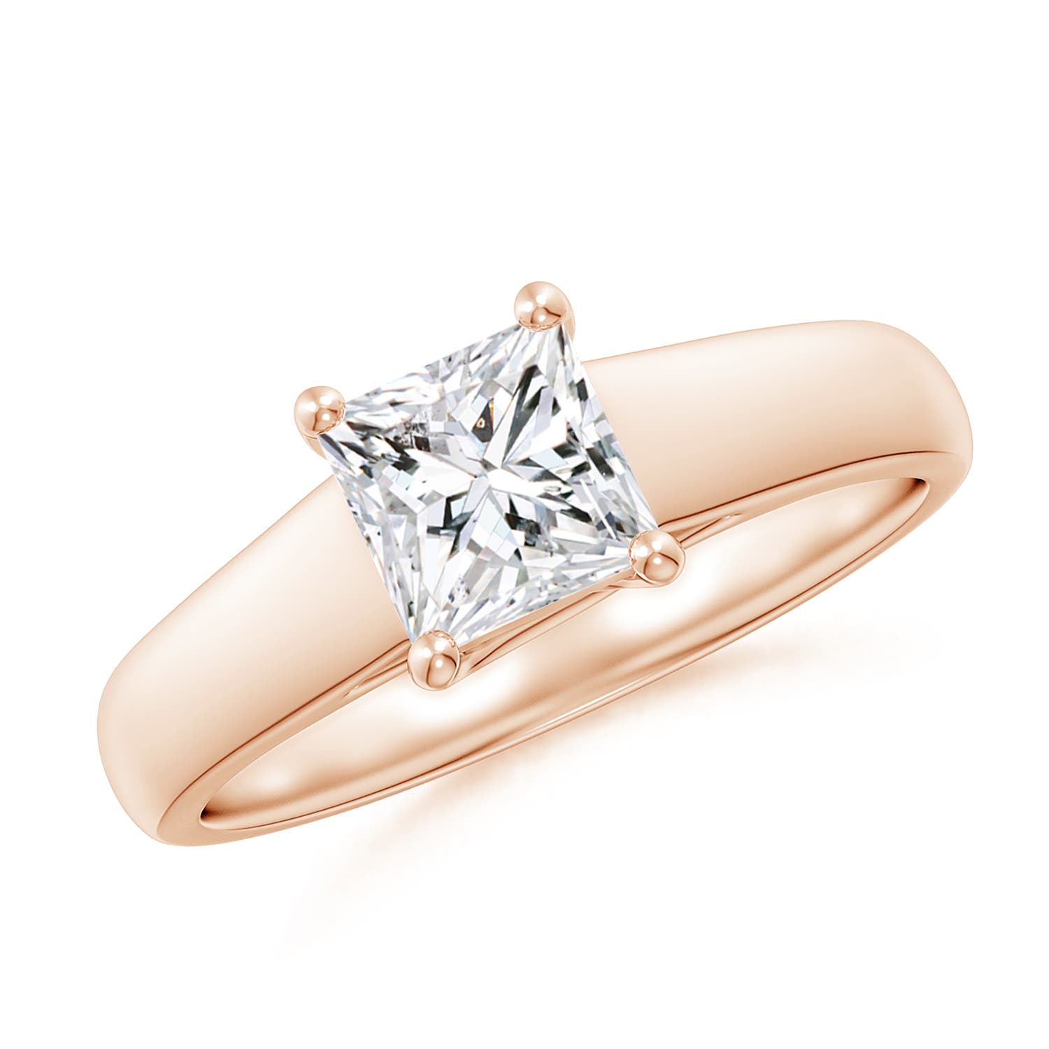 Princess-Cut Diamond Solitaire Engagement Ring