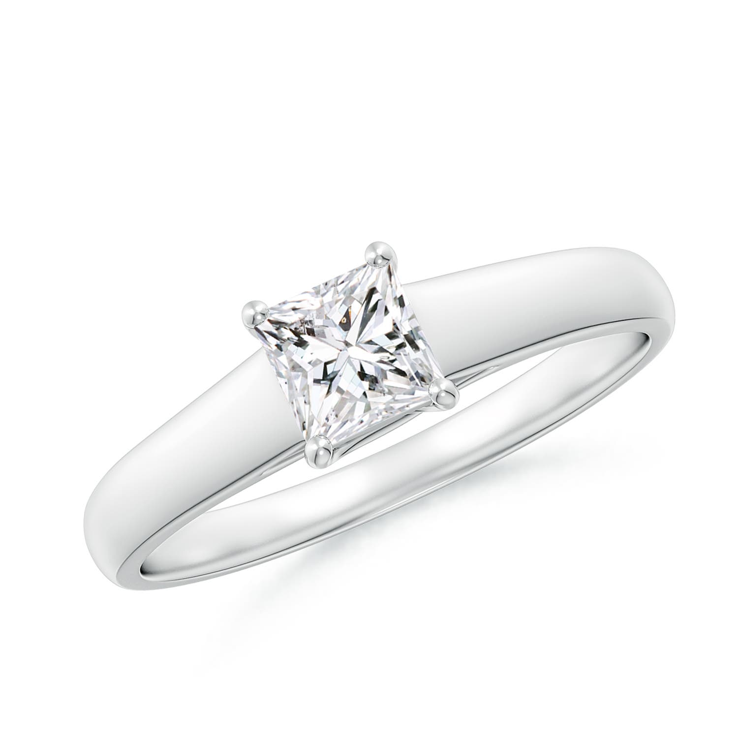Princess-Cut Diamond Solitaire Engagement Ring