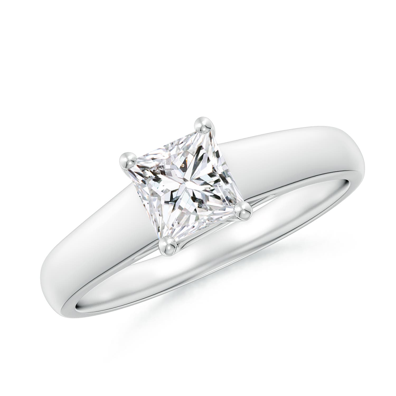 Princess-Cut Diamond Solitaire Engagement Ring