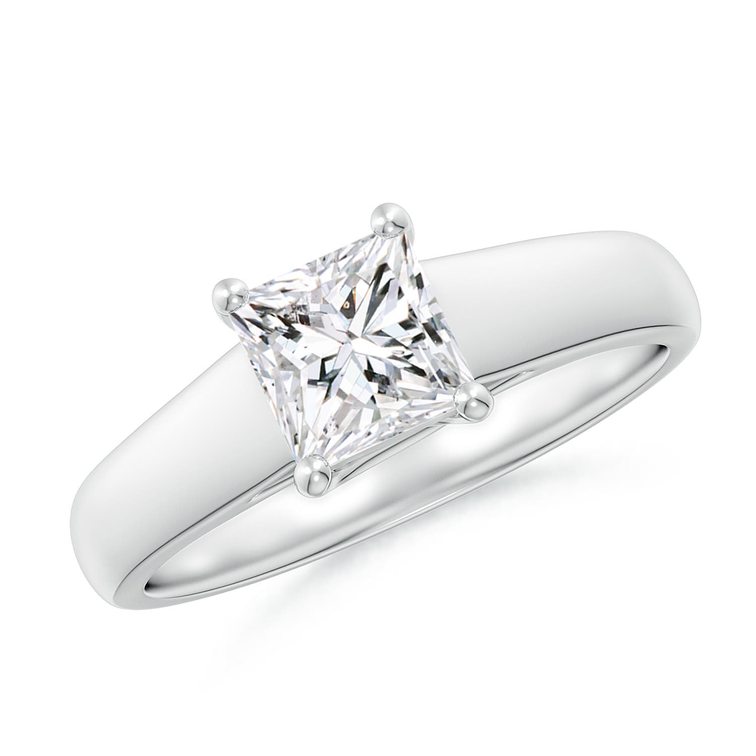 Princess-Cut Diamond Solitaire Engagement Ring