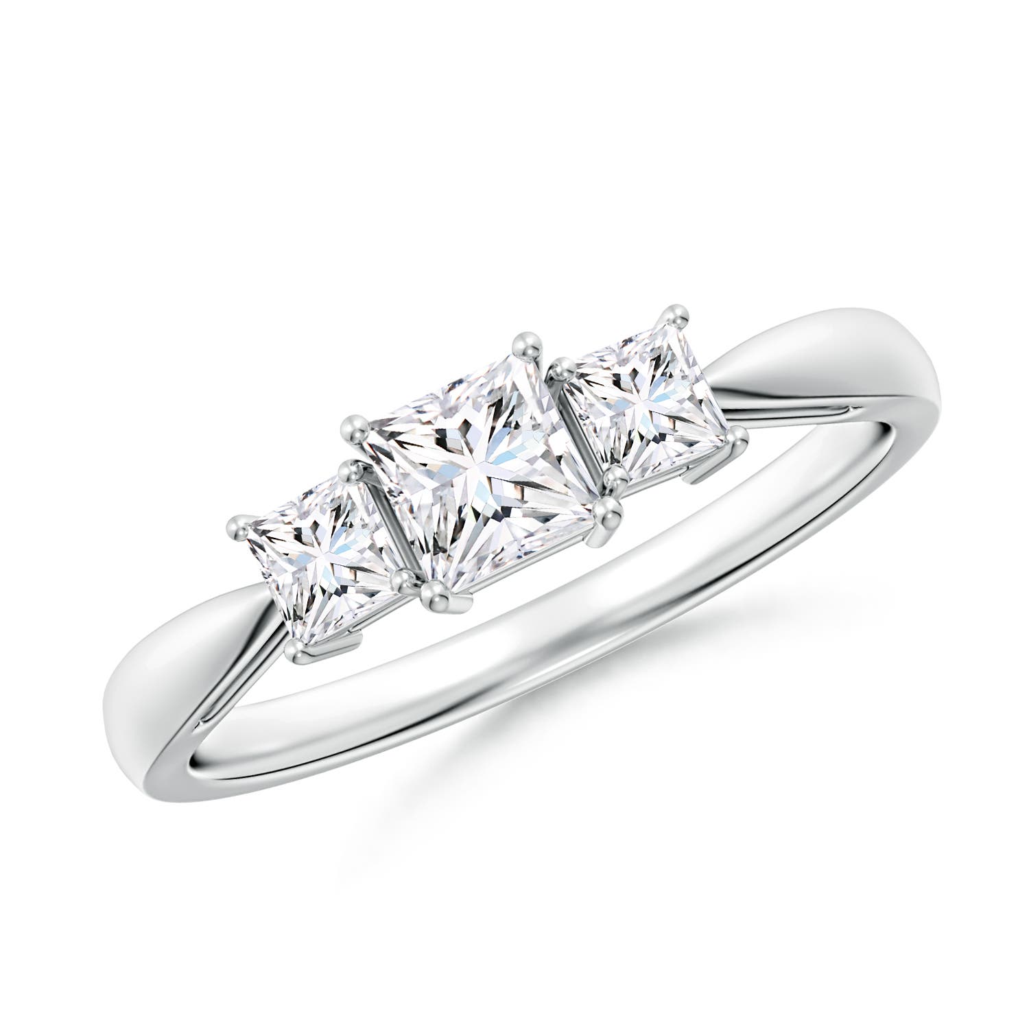 Three Stone Princess-Cut Diamond Ring