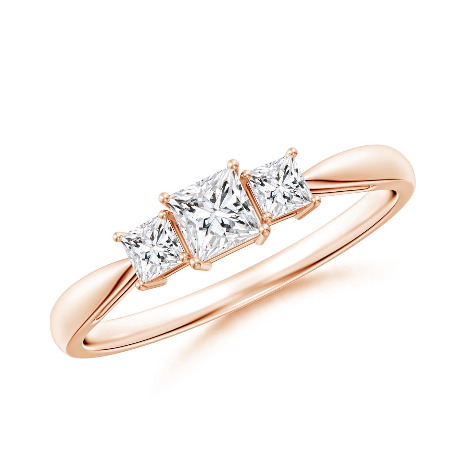 Three Stone Princess-Cut Diamond Ring