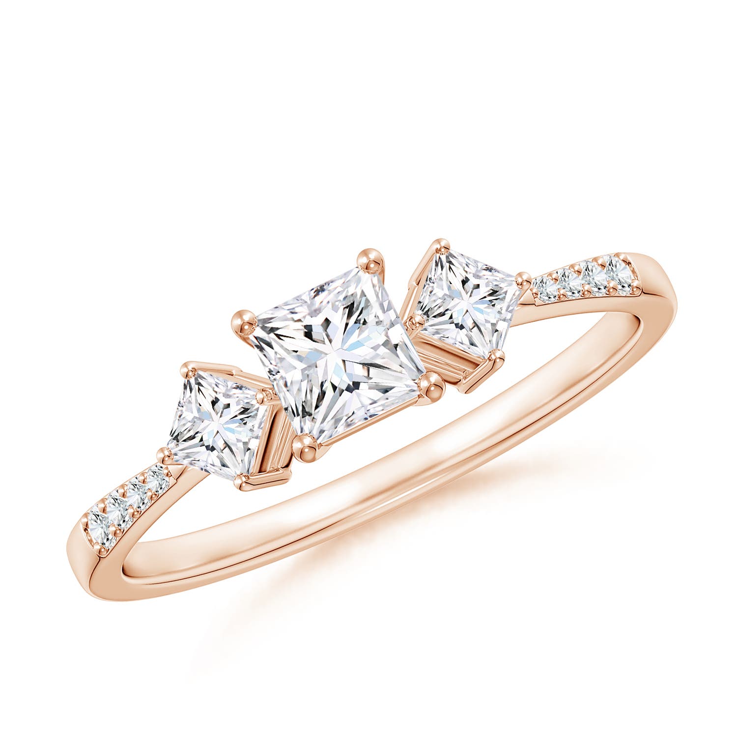 Three Stone Diamond Engagement Ring