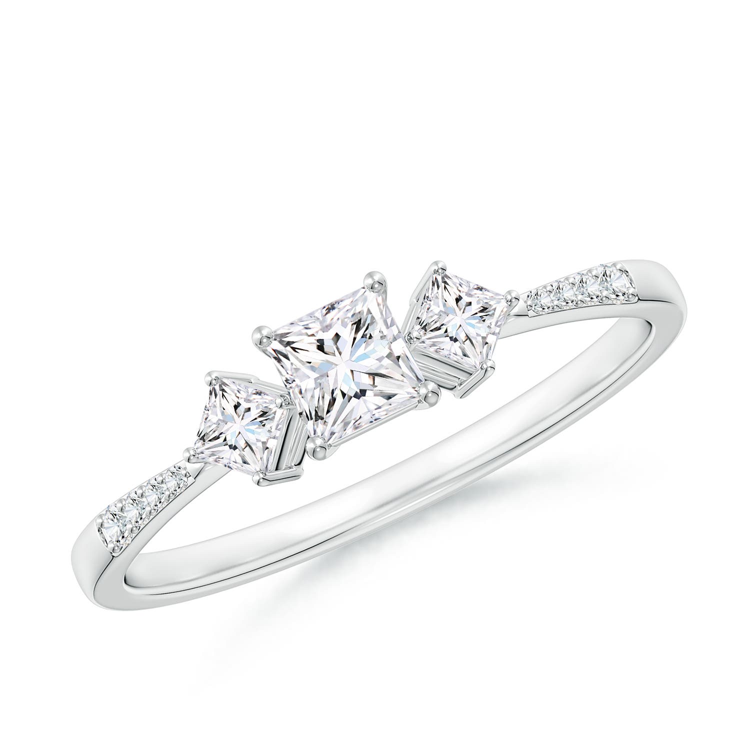 Three Stone Diamond Engagement Ring