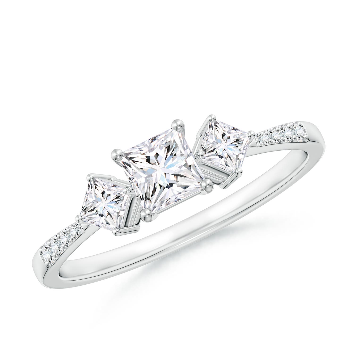 Three Stone Diamond Engagement Ring