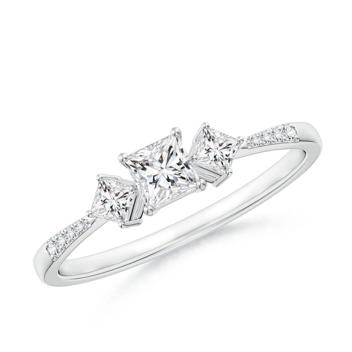 Three Stone Diamond Engagement Ring