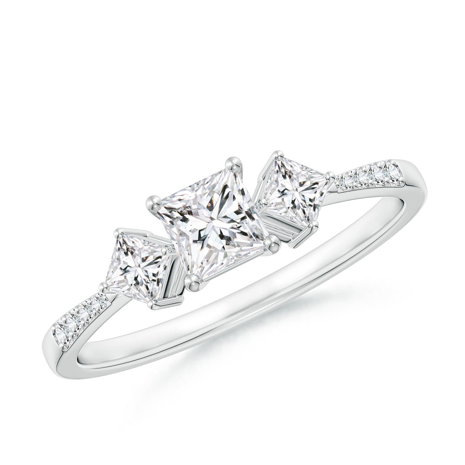 Three Stone Diamond Engagement Ring